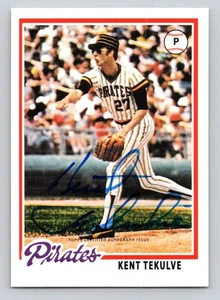 Kent Tekulve 2016 Topps Archives autógrafo automático 65 aniversario - Imagen 1 de 2