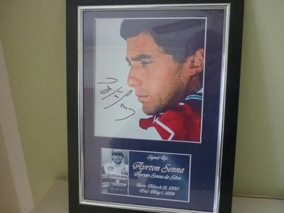 AYRTON SENNA SIGNED FRAMED PHOTO - HOUSE CLEARANCE - Image 1 of 4