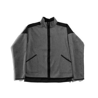 Jaqueta atlética Champion 9 feminina M cinza urze preta com zíper completo bolsos elásticos - Imagem 1 de 4