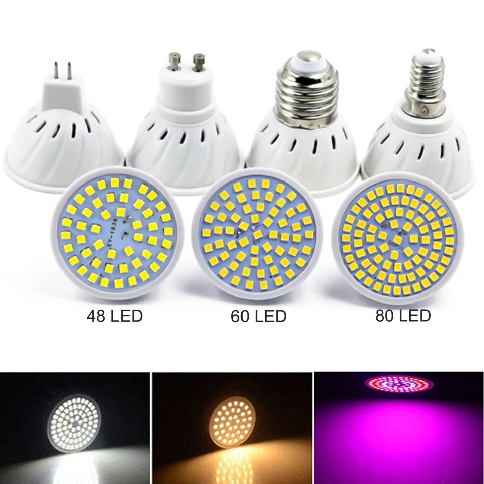 MR16 E14 E27 GU10 LED Bulbs 5W 8W 10W 220V For Spotlight/Wall/Down Lighting SMD - Image 1 of 4