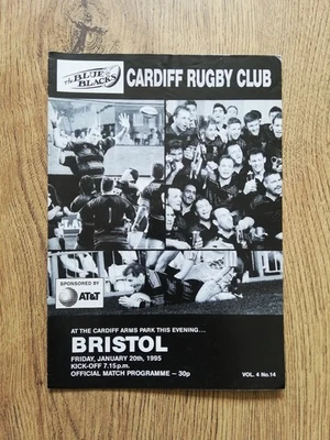 Cardiff v Bristol Jan 1995 Rugby Programme - Image 1 of 2