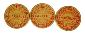 3 Vintage HAIRSPRING VIBRATING CO. WATCH SUPPLY PARTS TINS 1-3/16" - Picture 1 of 8