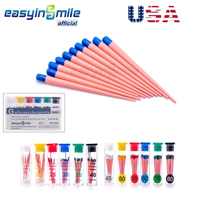 60/120pcs Dental Gutta Percha Points Full Taper 0.02/0.04/0.06 Size 15-40 45-80 - Image 1 of 4