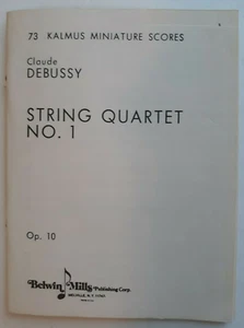 Debussy String Quartet / Kalmus Miniature Score No. 73 / vg - Picture 1 of 4
