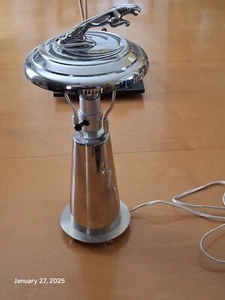 Custom Jaguar Hood Ornament Hubcap Table Lamp. Automobile Car - Picture 1 of 5