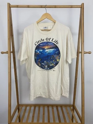 Camiseta De Colección Christian Riese Lassen Círculo de Vida Arte Tierra Vida Marina Cal Cru XXL Foto 1 de 4