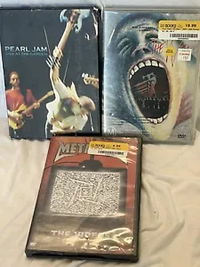 Music 3 DVD Lot hardcore And Metal DVDs Metallica Pearl Jam Pink Floyd - Picture 1 of 11