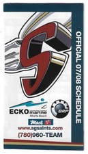 2007-08 Spruce Grove Saints AJHL Hockey Schedule !!! Many Sponsors