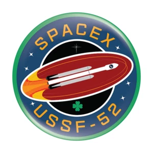 Spacex USSF- 52 Mission Patch Button Badge 58mm (2.25") X-37B - Picture 1 of 2