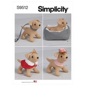 Modello da cucire Simplicity S9512 SOFT 6Ó CANE E ACCESSORI PER BAMBOLA 18Ó - Foto 1 di 7