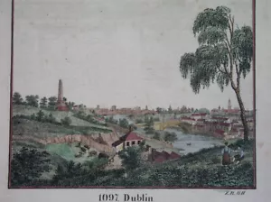 1834 nice RARE ORIGINAL ENGRAVING DUBLIN IRELAND LEINSTER Baile Átha Cliath EIRE - Picture 1 of 3
