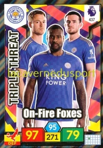 437 ON-FIRE FOXES FOIL LEICESTER CITY PANINI PREMIER LEAGUE 2019 2020 ADRENALYN - Picture 1 of 1