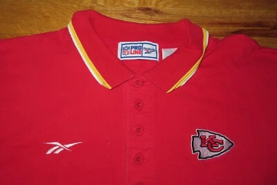 Camisa polo vintage Reebok Pro-Line KANSAS CITY CHIEFS (2XL) con logotipo bordado (2XL) Foto 1 de 4