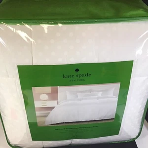 Kate Spade Queen Full Larabee Dot White Polka Dot Down Alternative Comforter - Picture 1 of 8