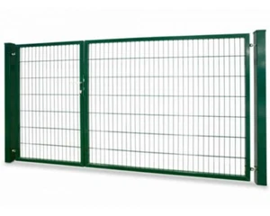 Gartentor Compact 2 flg. Rohrrahmentor H:140cm B:326cm grün Doppelstab Tor - Bild 1 von 12