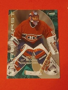 2001-02 Parkhurst 23rd Chicago National #74 Jose Theodore #/10 Montreal Canadien