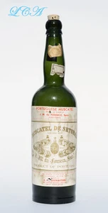 Escasa botella antigua MOSCATEL PORTUGUÉS ORIGINAL etiqueta SEATTLE Washington - Imagen 1 de 4