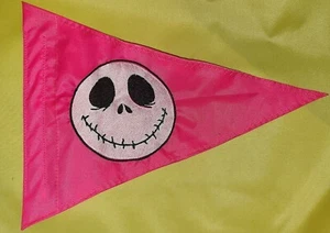 Custom JACK SMILEY SKELLINGTON Triangle Safety FLAG ATV Recumbent Trike Scooter - Picture 1 of 6