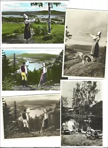5 Real Photo Dalarna, Sweden Native costume Standard size Postcards - Picture 1 of 5