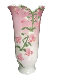 Franz Porzellan Vase rosa Hibiskusglocke Blume FZ00087, 25cm hoch - Bild 1 von 6