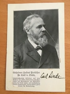 Cartoncino firmato da Karl Von Linde - Picture 1 of 1