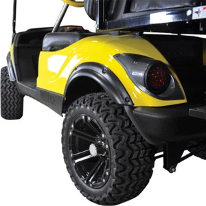 GTW Yamaha Drive Golf Cart Black Fender Flares (2007 to 2016) - Set of 4 - Picture 1 of 3