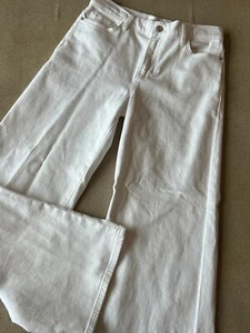 FRAME LE SLIM PALAZZO WHITE WIDE LEG STRAIGHT JEANS SZ 29 - Picture 1 of 9