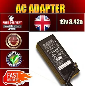 DELTA 19V 3.42A ADAPTOR POWER CHARGER UNIT FOR TOSHIBA ASUS NOTEBOOKS - Picture 1 of 6