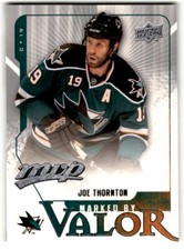 2008-09 MVP Marked by Valor Joe Thornton #MV3 San Jose Sharks