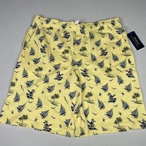 Polo Ralph Lauren Big Boys XL (18-20) Polo Surfing Bear Yellow Terry Shorts - Picture 1 of 8