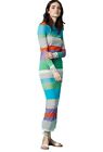 $490 Diane von Furstenberg Striped Knit Midi dress L