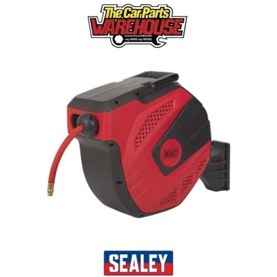 Sealey SA822 15m Auto-Rewind Control Rubber Air Hose Reel 10mm ID - Image 1 of 4