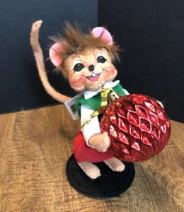 Annalee Impresionante Ornamento Ratón 6" #601908 Retirado Vacaciones de Navidad 2008 - Imagen 1 de 12