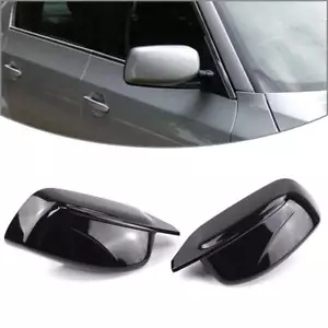 2x Tapas de cubierta de espejo retrovisor lateral negro brillante para BMW E60 E61 E63 E64 2003-2008 estilo M4 - Imagen 1 de 7