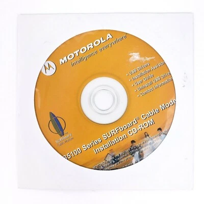 Motorola 5100 Series SURFboard Cable Modem Installation CDROM Disc Only - Image 1 of 2