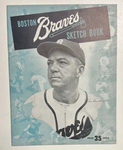 1946 Boston Braves Sketchbook Warren Spahn John Sain Masi Hopp Cooper - Picture 1 of 2
