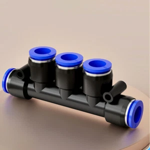 Tubo de unión de colector de accesorios de empuje para conectar 5 piezas diámetro exterior 4 mm - 12 mm - Imagen 1 de 12