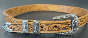 Chambers Size 30 Top Grade Genuine Leather Belt Hand Finished USA Western - Picture 1 of 11