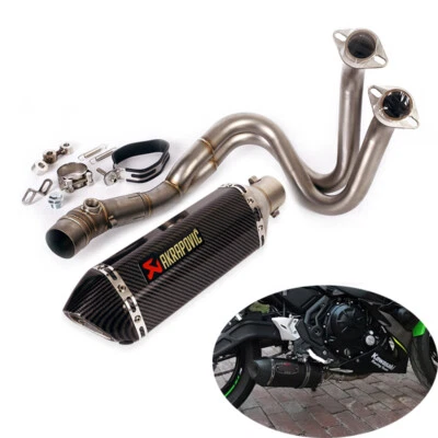 For Kawasaki Ninja 650 Z650 2017-2023 Exhaust System Header Pipe Muffler Escape - Image 1 of 4