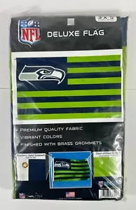 Seattle Seahawks Football Flag 3'x5' NFL Deluxe Flag Polyester Wincraft - Picture 1 of 5