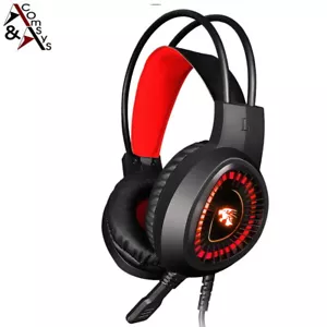 Gaming Headset USB Stereo PC mit Mikrofon Kopfhörer 7.1 LED Deep Surround Chat - Bild 1 von 11