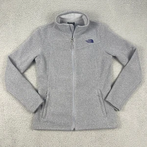 The North Face Tech Fleece Sweater Womens M Gray Outdoor Hike Gorp Full Zip - Picture 1 of 7