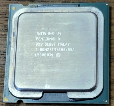 Intel Pentium D 820 CPU Processor 2.80GHz 2MB 800MHz 1.4V Socket LGA775 SL88T - Image 1 of 4