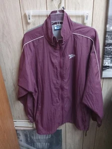 Vintage REEBOK Vented Winbreaker Jacket 90's Nylon Mens Size L Maroone Hip Hop - Picture 1 of 13
