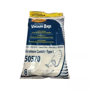 Bolsas de aspiradora de microfiltración Envirocare recipiente Kenmore tipo I 50570 8 bolsas - Imagen 1 de 3