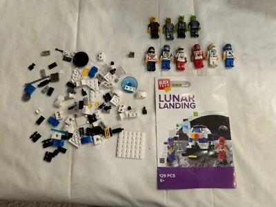 Block Tech: Lote de aterrizaje lunar espacial con 10 figuras: 4 extraterrestres / 6 astronautas B107 Foto 1 de 4