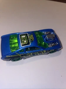 Hot Wheels Blue Overbored 454 - 2001 blau mit grünen Flammen - Bild 1 von 3
