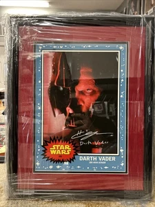 Tarjeta de gran tamaño firmada por Hayden Christensen 10x14 TOPPS Darth Vader enmarcada JSA - Imagen 1 de 6