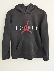Air Jordan Black Unisex Hoodie Kangaroo Pocket Clean Graphics Size Large - Picture 1 of 3