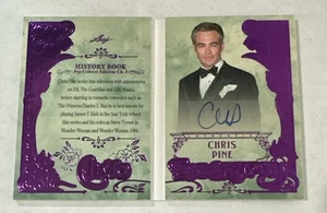 2024 Leaf History Book Pop Culture CHRIS PINE Autobiography Auto Purple 3/10 - Picture 1 of 3